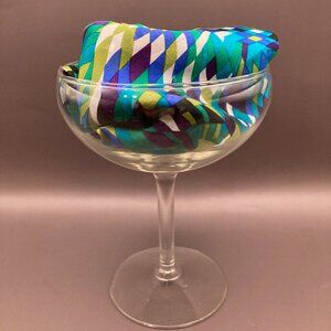 Adrienne Vittadini  100% Silk Scarf  Geometric Design Luxury Designer  21" X 21"